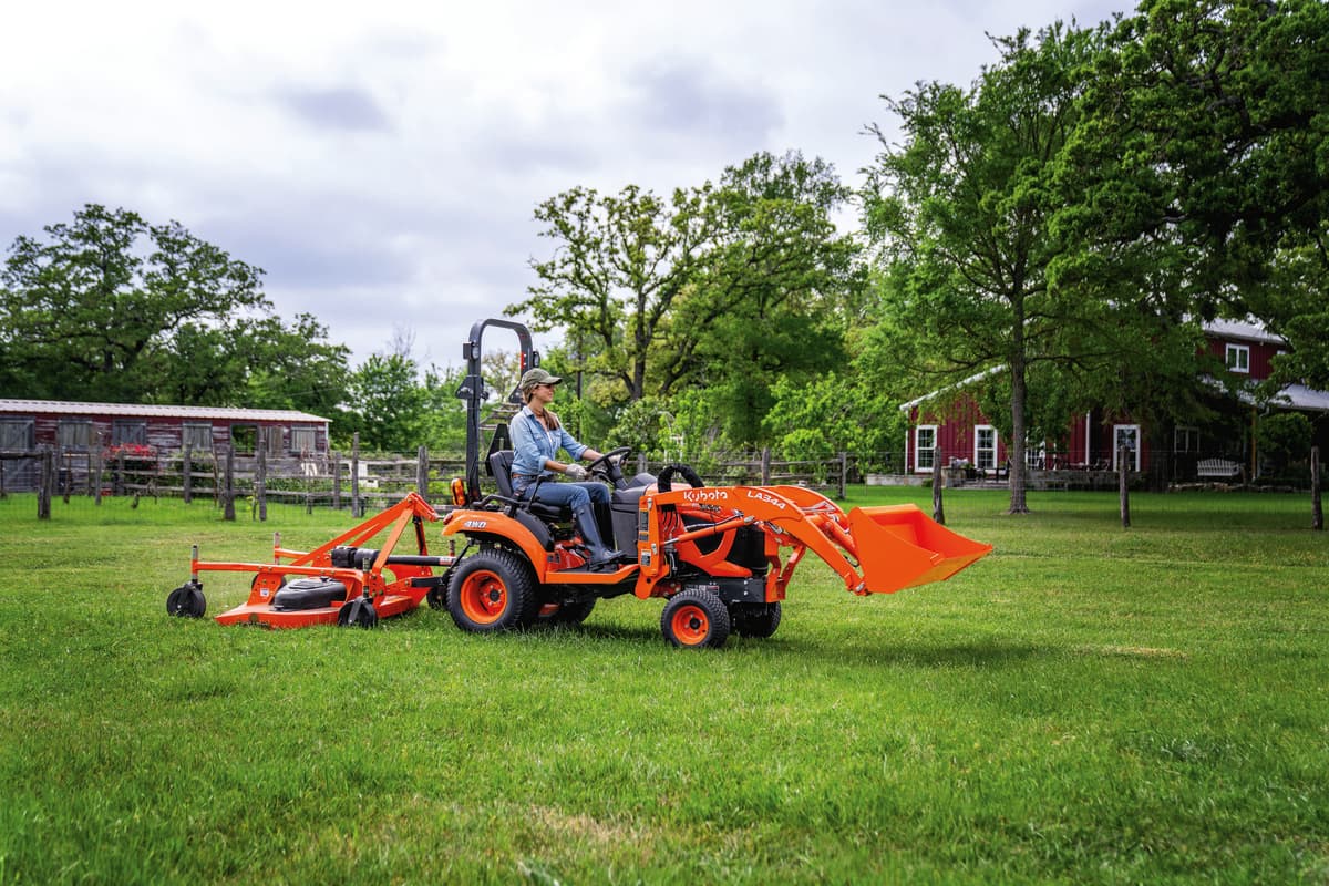 Kubota BX Series Tractor with mower